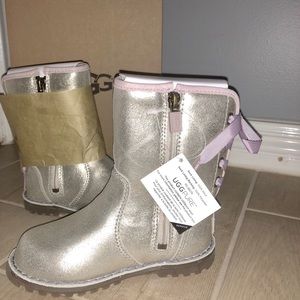 UGG Metallic Gold boots NWT Non Smoking House